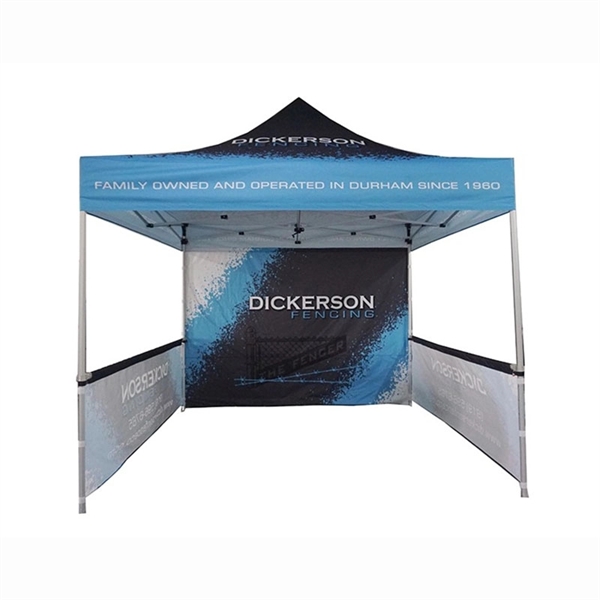 10' Square Tent W/ Two Half Walls and One Full - 10' Square Tent W/ Two Half Walls and One Full - Image 0 of 1