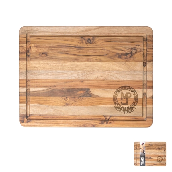 16" x 12" Teak Wood Cutting Board with Juice Groove - 16" x 12" Teak Wood Cutting Board with Juice Groove - Image 0 of 0