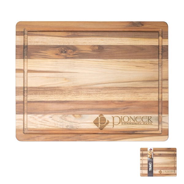 18" x 14" Teak Wood Cutting Board with Juice Groove - 18" x 14" Teak Wood Cutting Board with Juice Groove - Image 0 of 0