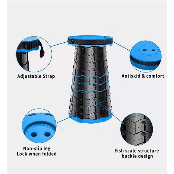 Portable Telescopic Stool Folding Chair - Portable Telescopic Stool Folding Chair - Image 1 of 4