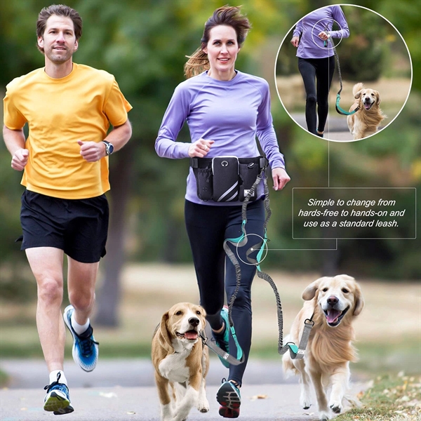 Retractable Bungee Dog Leash Running Waist Bag - Retractable Bungee Dog Leash Running Waist Bag - Image 1 of 6