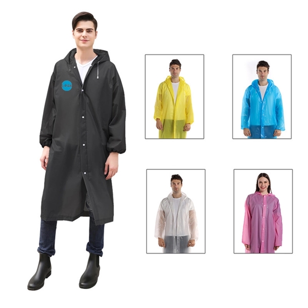 EVA Reusable Rain Poncho With Hood - EVA Reusable Rain Poncho With Hood - Image 0 of 1