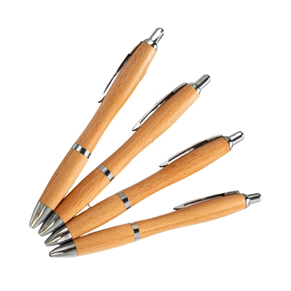 Eco-friendly Retractable Bamboo Pen - Eco-friendly Retractable Bamboo Pen - Image 3 of 4