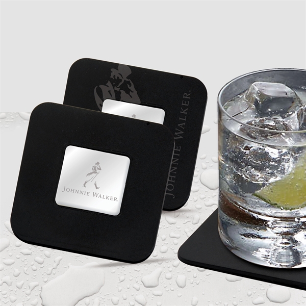 Set of Six Square Engraved Coasters