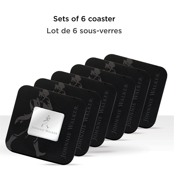 Set of Six Square Engraved Coasters