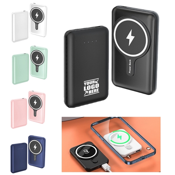 Magnetic Wireless Power Bank 5000 Mah - Magnetic Wireless Power Bank 5000 Mah - Image 0 of 3