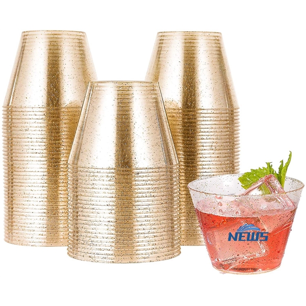Glitter Plastic Cups 9 Oz - Glitter Plastic Cups 9 Oz - Image 0 of 1