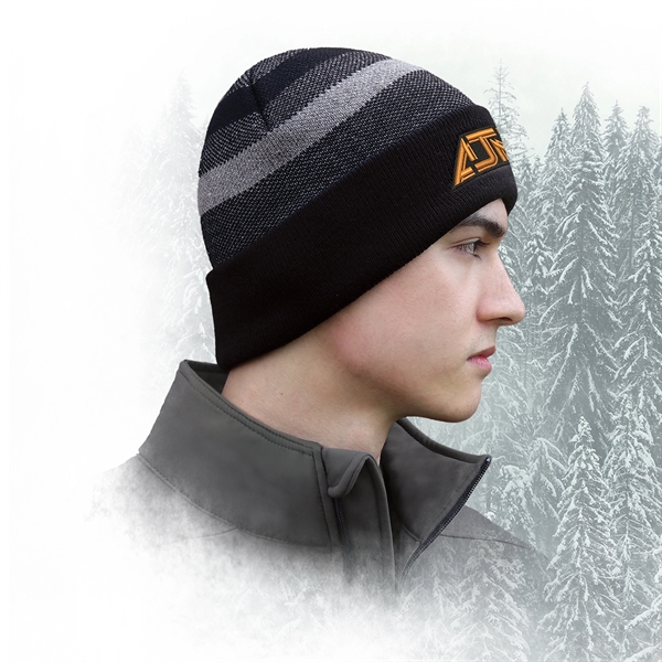Stripe Knit Cuff Toque - Stripe Knit Cuff Toque - Image 5 of 5