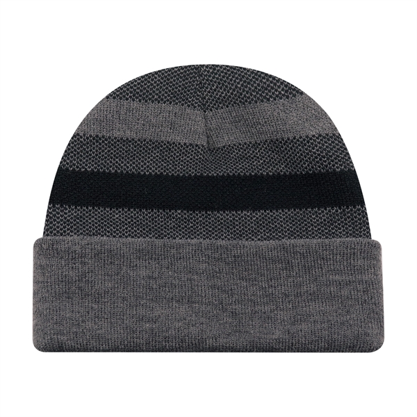 Stripe Knit Cuff Toque - Stripe Knit Cuff Toque - Image 4 of 5