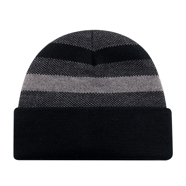 Stripe Knit Cuff Toque - Stripe Knit Cuff Toque - Image 1 of 5