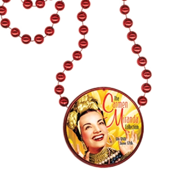 Round Mardi Gras Beads with Inline Medallion - Round Mardi Gras Beads with Inline Medallion - Image 8 of 10