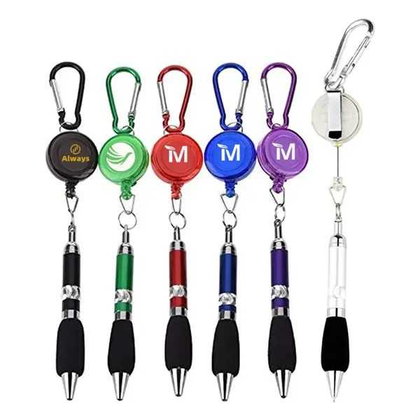 Retractable Badge Reel Ballpoint Pen - Retractable Badge Reel Ballpoint Pen - Image 0 of 1
