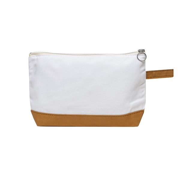 Lightweight Two-Tone Canvas Travel Makeup Bag Cosmetic Pouch - Lightweight Two-Tone Canvas Travel Makeup Bag Cosmetic Pouch - Image 30 of 46