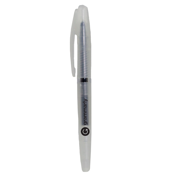 Plastic Gel Pen with Frosted Transparent Barrel - Plastic Gel Pen with Frosted Transparent Barrel - Image 3 of 3