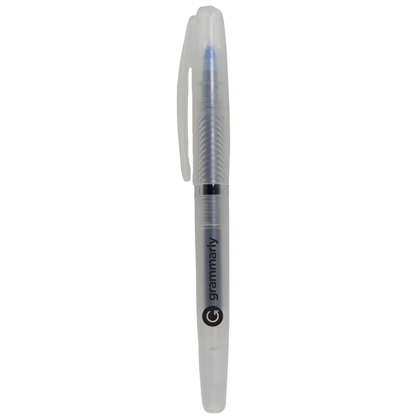 Plastic Gel Pen with Frosted Transparent Barrel - Plastic Gel Pen with Frosted Transparent Barrel - Image 1 of 3