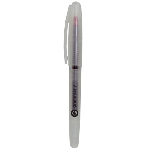 Plastic Gel Pen with Frosted Transparent Barrel - Plastic Gel Pen with Frosted Transparent Barrel - Image 2 of 3