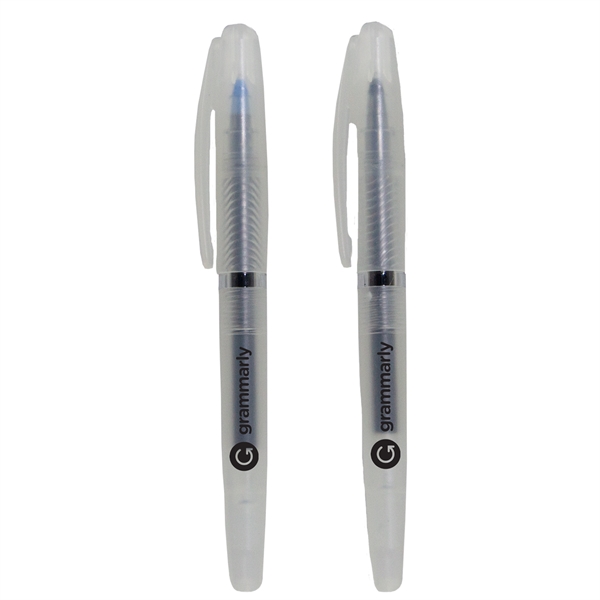 Plastic Gel Pen with Frosted Transparent Barrel - Plastic Gel Pen with Frosted Transparent Barrel - Image 0 of 3