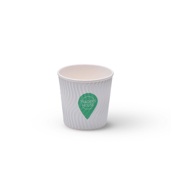 4 oz Ripple Wall Paper Coffee Cups - Flexo - 4 oz Ripple Wall Paper Coffee Cups - Flexo - Image 0 of 1