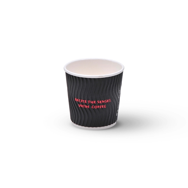 4 oz Ripple Wall Paper Coffee Cups - Flexo - 4 oz Ripple Wall Paper Coffee Cups - Flexo - Image 1 of 1