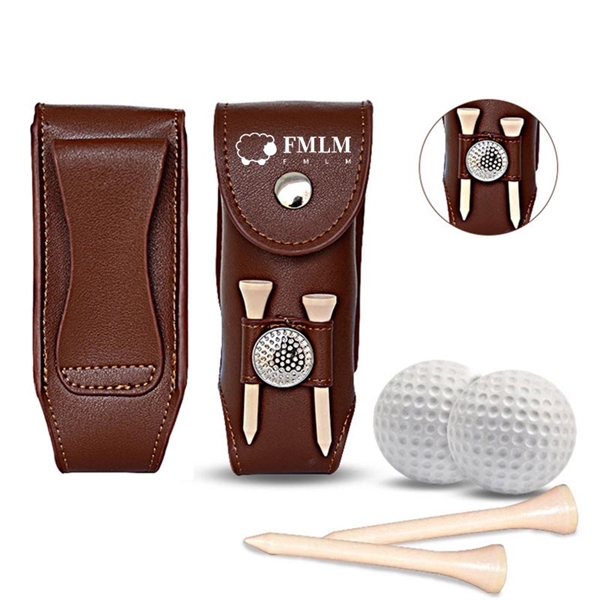 Leather Golf Ball Storage Pouch Waist Belt Carrier Bag - Leather Golf Ball Storage Pouch Waist Belt Carrier Bag - Image 0 of 1