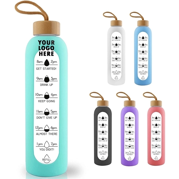 32 Oz Reusable Glass Water Bottles - 32 Oz Reusable Glass Water Bottles - Image 0 of 1