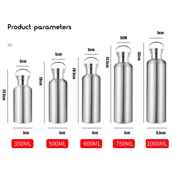 Stainless Steel Sport Water Bottle - Stainless Steel Sport Water Bottle - Image 2 of 5