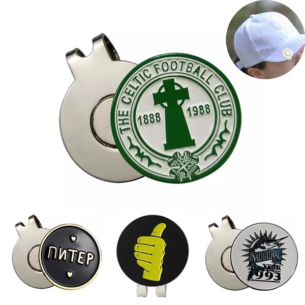 Golf Hat Clip With Full Color Ball Marker - Golf Hat Clip With Full Color Ball Marker - Image 0 of 1