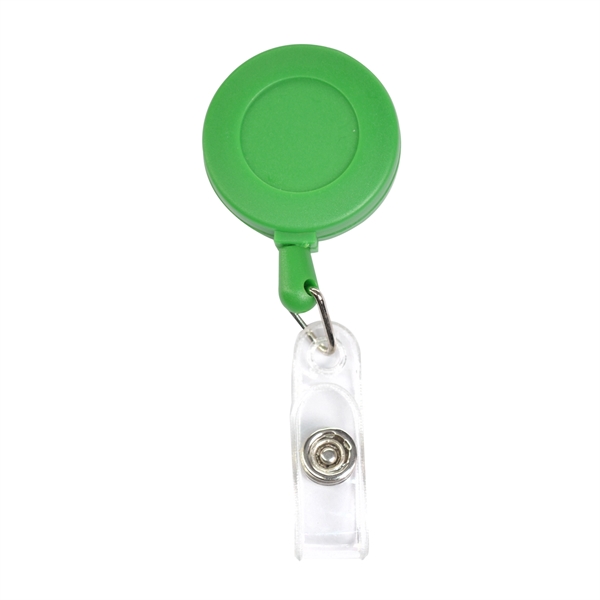 Round Frosted Badge Reel Holder w/ Belt Clip - Round Frosted Badge Reel Holder w/ Belt Clip - Image 6 of 14