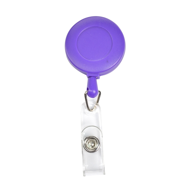 Round Frosted Badge Reel Holder w/ Belt Clip - Round Frosted Badge Reel Holder w/ Belt Clip - Image 7 of 14