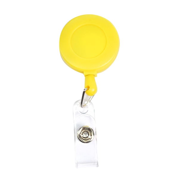 Round Frosted Badge Reel Holder w/ Belt Clip - Round Frosted Badge Reel Holder w/ Belt Clip - Image 9 of 14