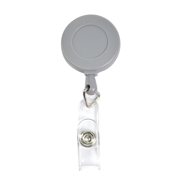 Round Frosted Badge Reel Holder w/ Belt Clip - Round Frosted Badge Reel Holder w/ Belt Clip - Image 10 of 14