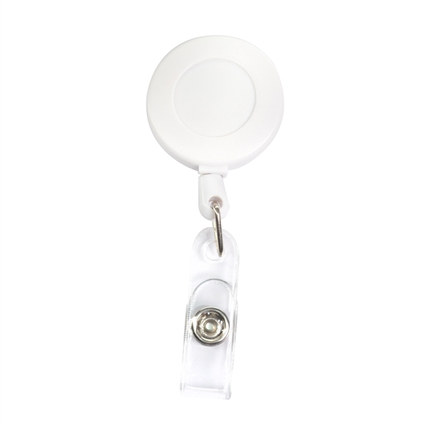Round Frosted Badge Reel Holder w/ Belt Clip - Round Frosted Badge Reel Holder w/ Belt Clip - Image 11 of 14
