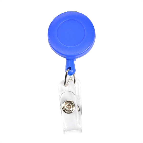 Round Frosted Badge Reel Holder w/ Belt Clip - Round Frosted Badge Reel Holder w/ Belt Clip - Image 12 of 14
