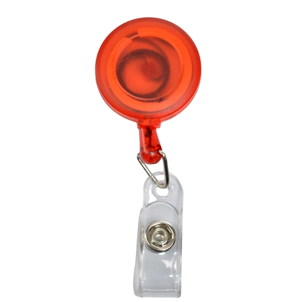 Transparent bulldog clip round Badge Reel - Transparent bulldog clip round Badge Reel - Image 3 of 10