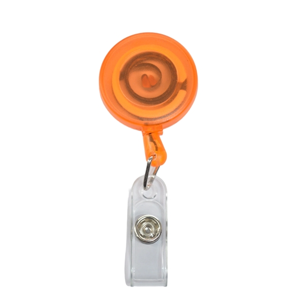 Transparent bulldog clip round Badge Reel - Transparent bulldog clip round Badge Reel - Image 4 of 10