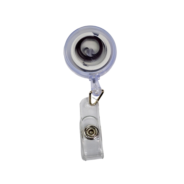Transparent bulldog clip round Badge Reel - Transparent bulldog clip round Badge Reel - Image 5 of 10