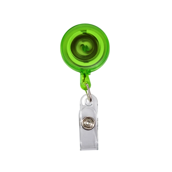 Transparent bulldog clip round Badge Reel - Transparent bulldog clip round Badge Reel - Image 9 of 10