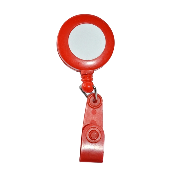 Matching Strap Color Round Badge Reel Holder w/ Belt Clip - Matching Strap Color Round Badge Reel Holder w/ Belt Clip - Image 3 of 6