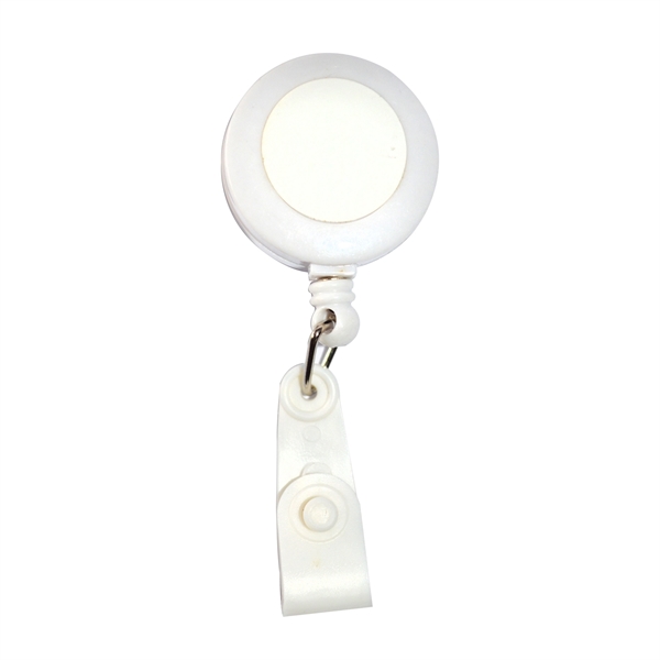 Matching Strap Color Round Badge Reel Holder w/ Belt Clip - Matching Strap Color Round Badge Reel Holder w/ Belt Clip - Image 4 of 6
