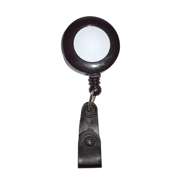 Matching Strap Color Round Badge Reel Holder w/ Belt Clip - Matching Strap Color Round Badge Reel Holder w/ Belt Clip - Image 5 of 6