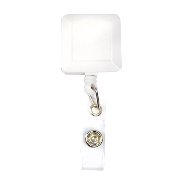 Square Retractable Badge Reel w/ Belt Clip - Square Retractable Badge Reel w/ Belt Clip - Image 2 of 5
