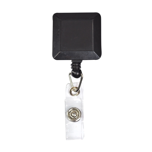 Square Retractable Badge Reel w/ Belt Clip - Square Retractable Badge Reel w/ Belt Clip - Image 3 of 5
