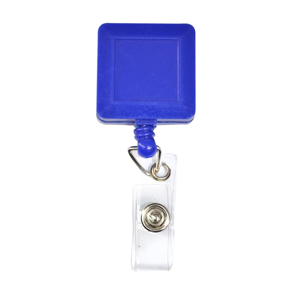 Square Retractable Badge Reel w/ Belt Clip - Square Retractable Badge Reel w/ Belt Clip - Image 4 of 5