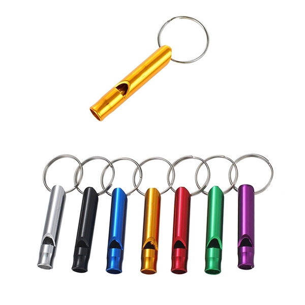 Aluminium Whistle With Key Ring - Aluminium Whistle With Key Ring - Image 0 of 5