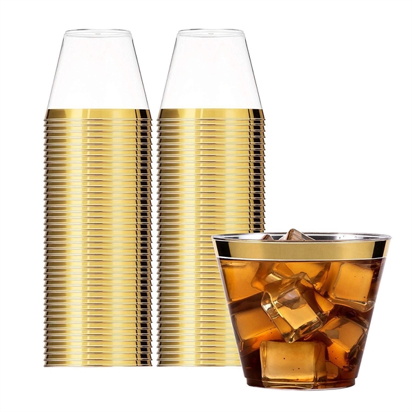 Gold Rimmed Plastic Cup - Gold Rimmed Plastic Cup - Image 2 of 3