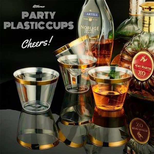 Gold Rimmed Plastic Cup - Gold Rimmed Plastic Cup - Image 3 of 3