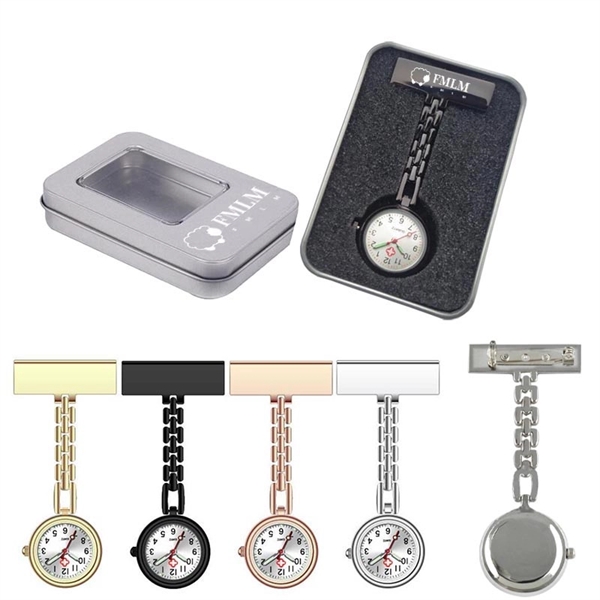 Medical Pocket Metal Luminous Nurse Watch withe Box - Medical Pocket Metal Luminous Nurse Watch withe Box - Image 0 of 1