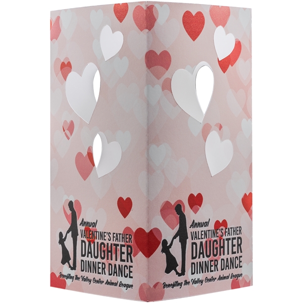 Table Luminary Cardstock 12pt 4 sided Heart - Table Luminary Cardstock 12pt 4 sided Heart - Image 0 of 1