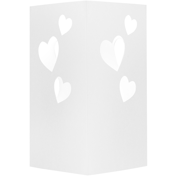 Table Luminary Cardstock 12pt 4 sided Heart - Table Luminary Cardstock 12pt 4 sided Heart - Image 1 of 1