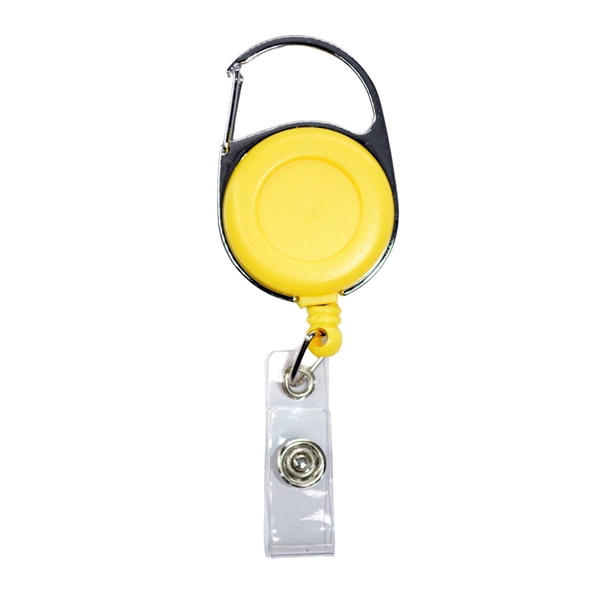 Retractable Carabiner Round Badge Reel w/ Belt Clip - Retractable Carabiner Round Badge Reel w/ Belt Clip - Image 7 of 11